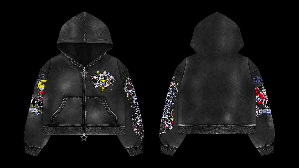 Eccentric Zip up Sweatsuit
